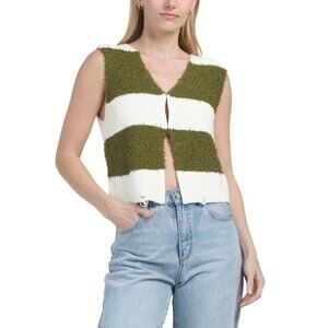 MOON RIVER Olive Sweater Vest